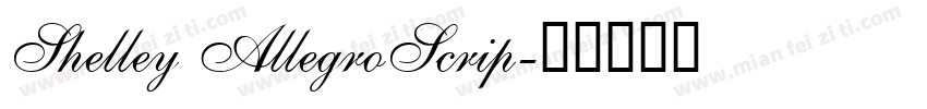 Shelley AllegroScrip字体转换